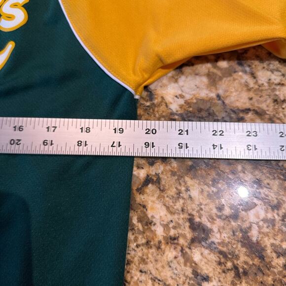 Oakland A’s MLB Yellow & Green Jersey with #35 English Adult Medium - Picture 5 of 5